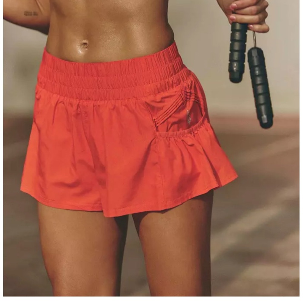FP Movement coral/orange get your flirt on shorts!!